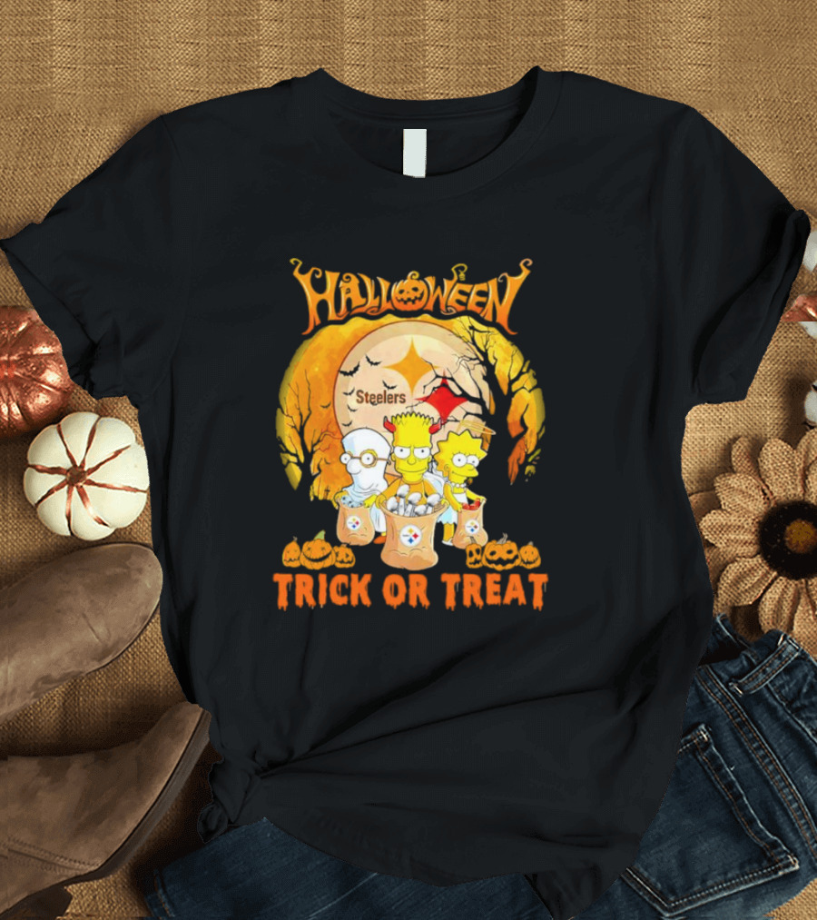 Halloween Steelers Trick Or Treat The Simpson T-Shirt