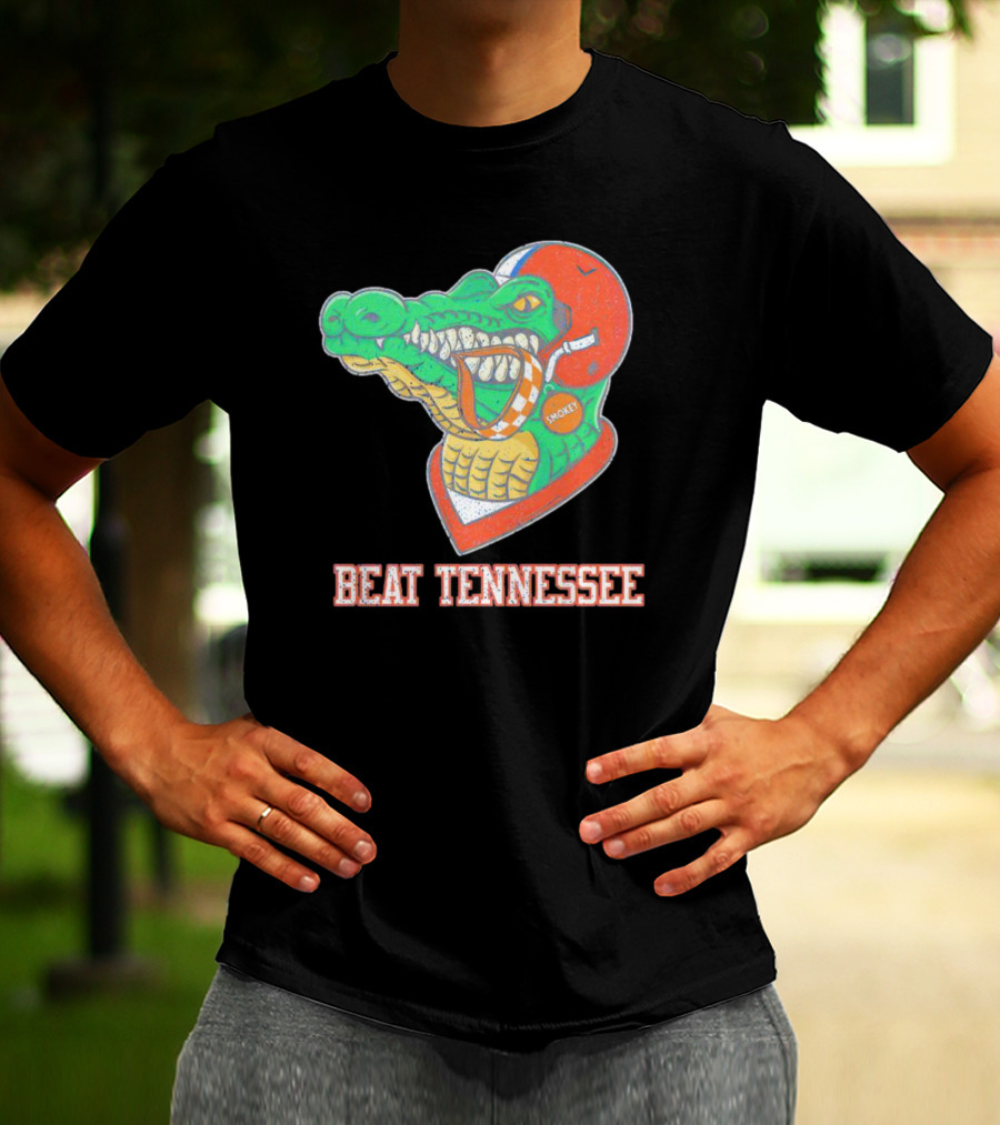 Beat Tennessee Florida Gators Football Smokey Helmet T-Shirt