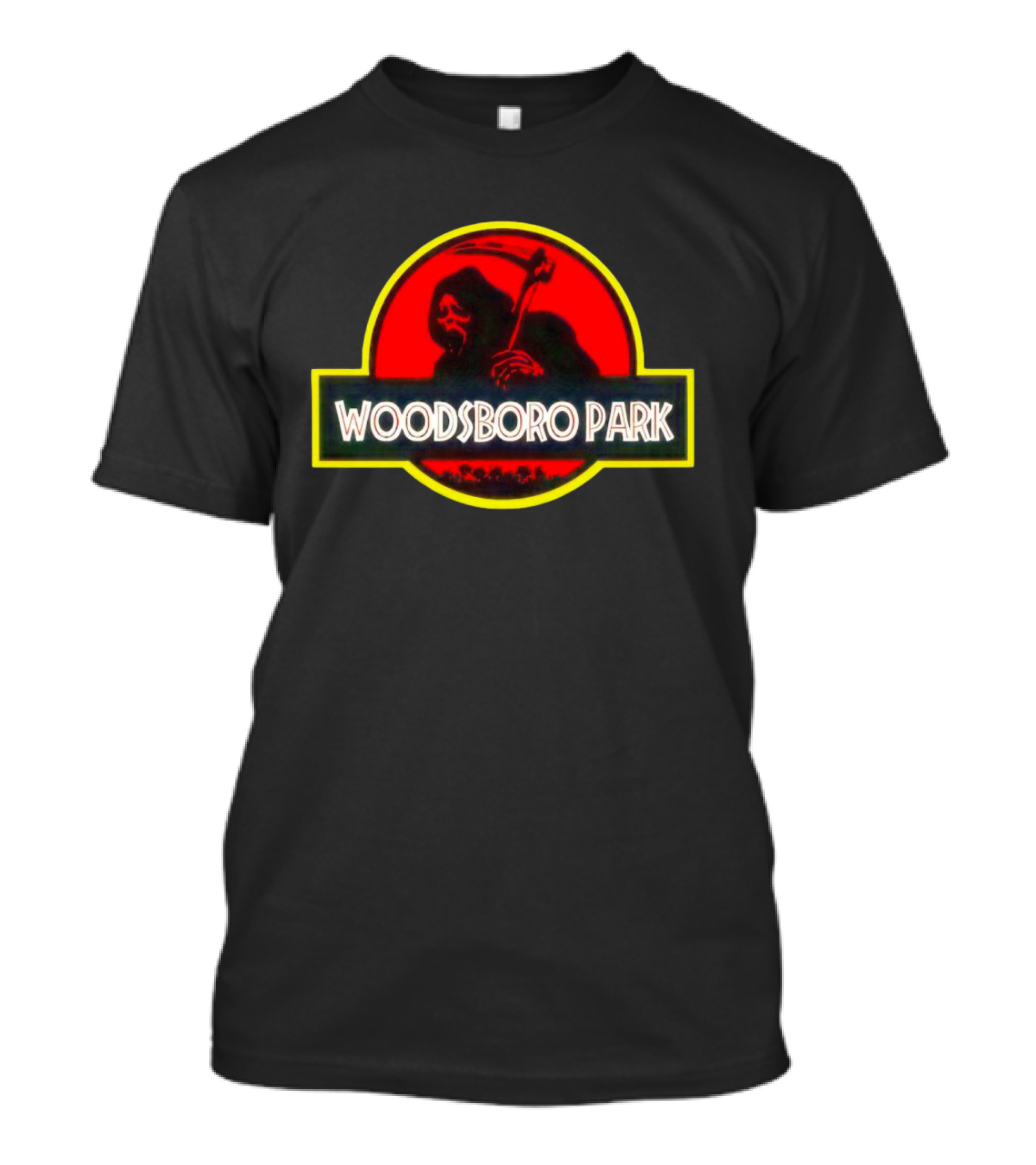 Ghostface Woodsboro Park Halloween Horror Movie Mashup T-Shirt