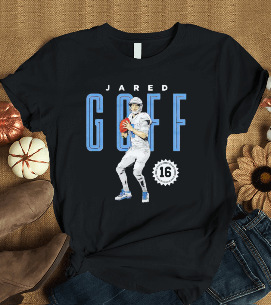 Jared Goff Detroit Lions Number 16 T-Shirt