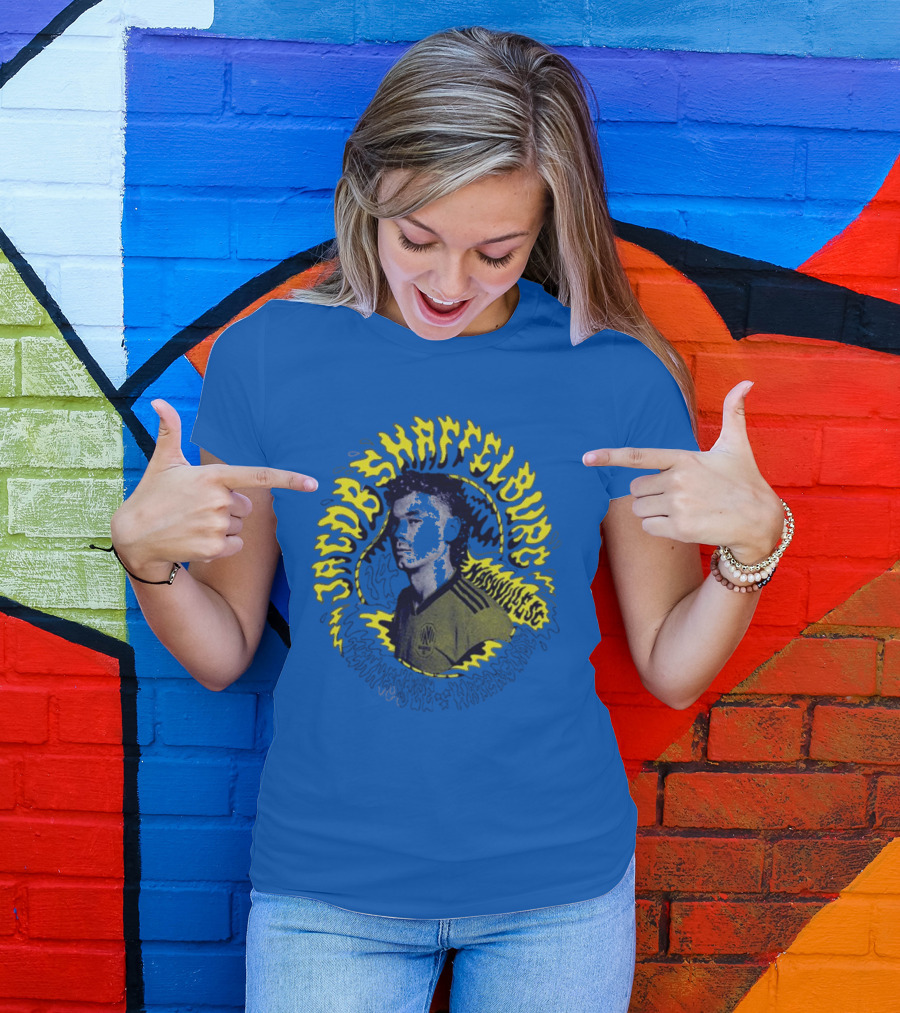 Nashvillesc Jacob Shaffelburg Yellow Lightning Silhouette Tennessee T-Shirt