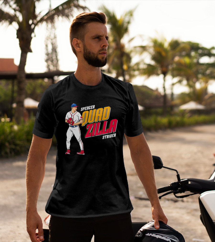 Spencer Strider Quadzilla Baseball Pitcher Image T-Shirt