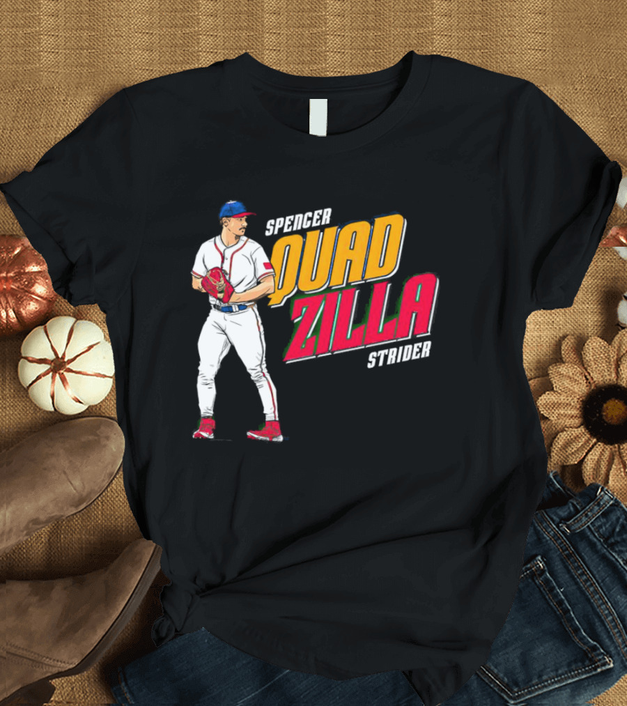 Spencer Strider Quadzilla Baseball Pitcher Image T-Shirt