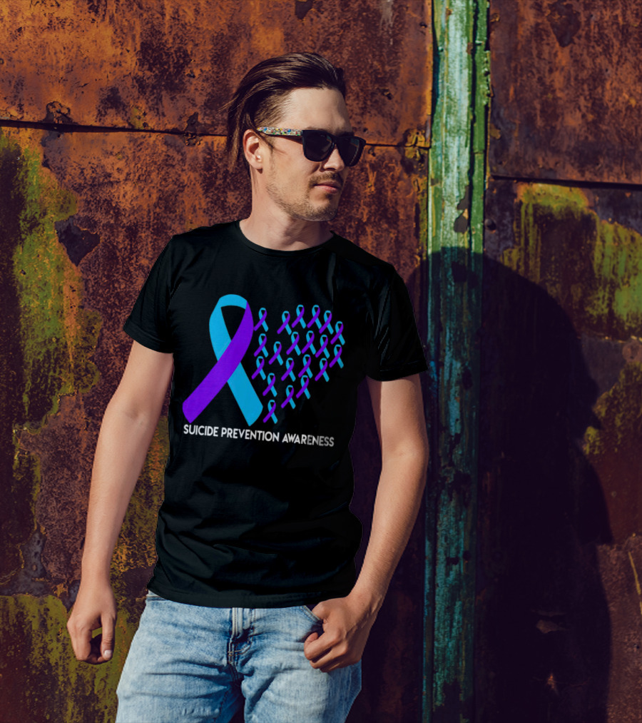 Suicide Prevention Awareness Ribbon Heart T-Shirt