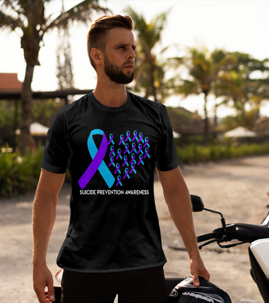 Suicide Prevention Awareness Ribbon Heart T-Shirt
