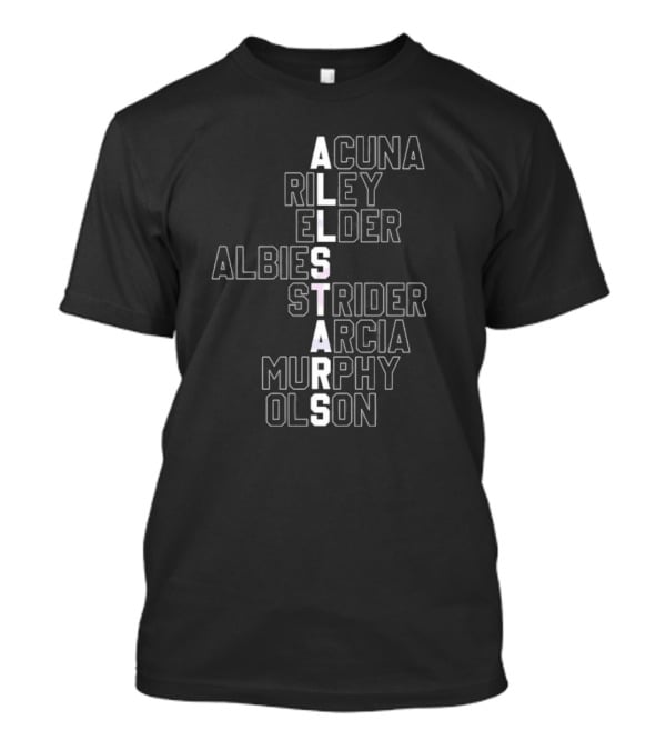 Atlanta Braves All-Stars Acuna Riley Elder Albies Strider Arcia Murphy Olson T-Shirt