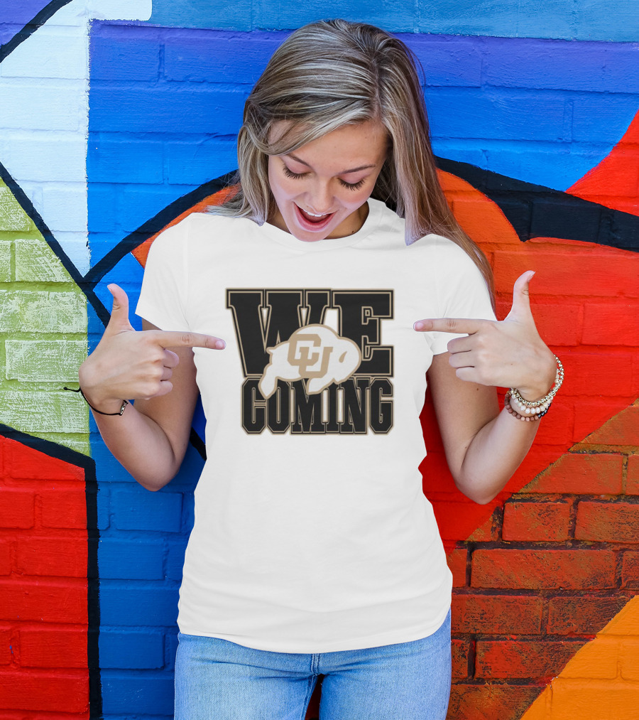 Colorado Buffaloes CU Logo We Coming T-Shirt