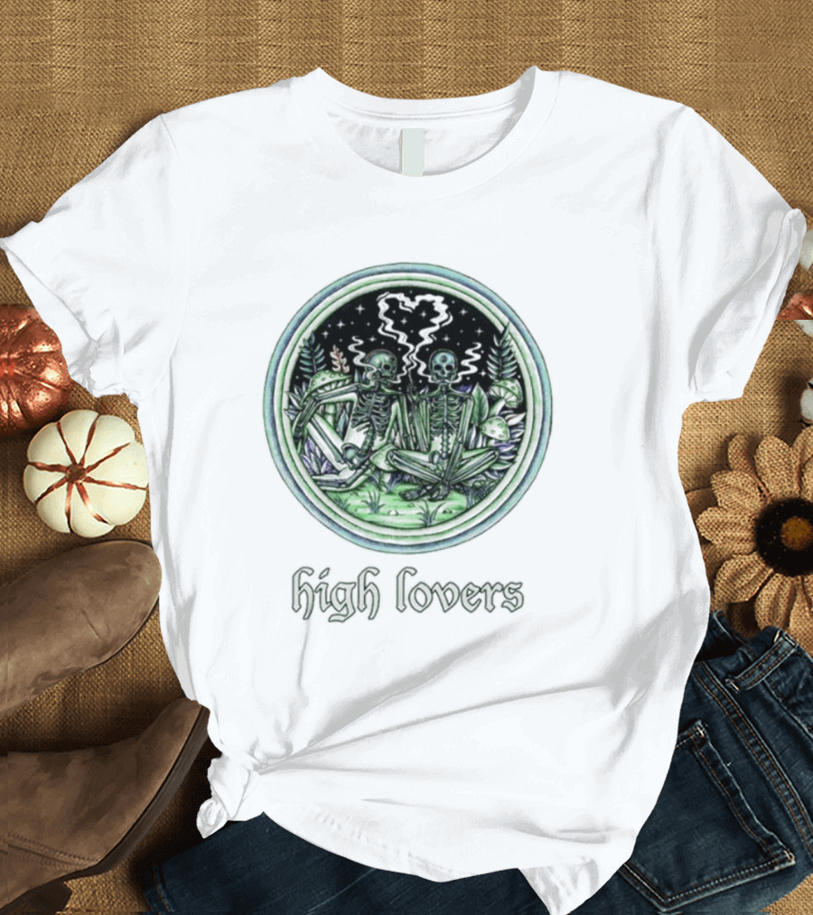High Lovers Skeleton Forest Night Sky T-Shirt