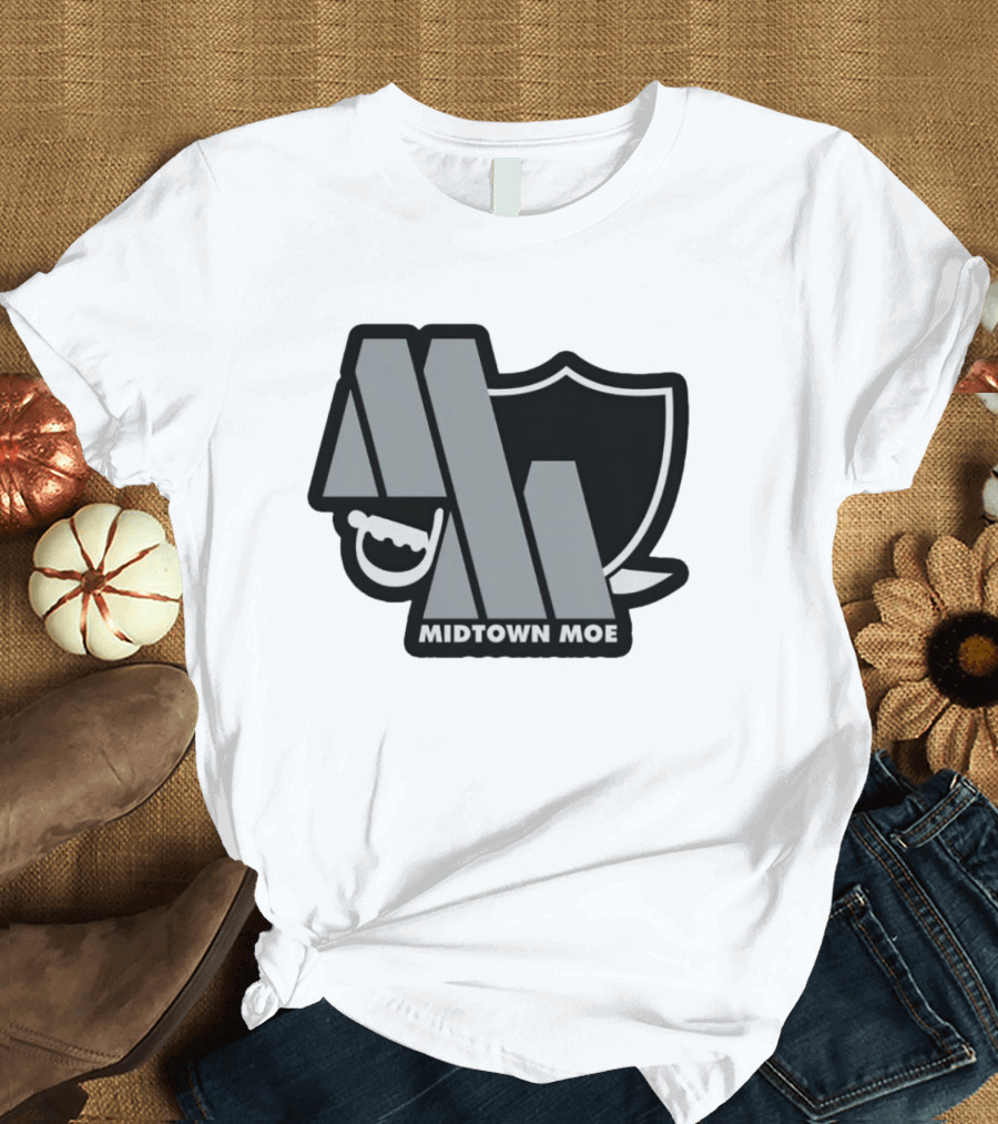 Raiders Midtown Moe Logo With Shield And Teeth T-Shirt