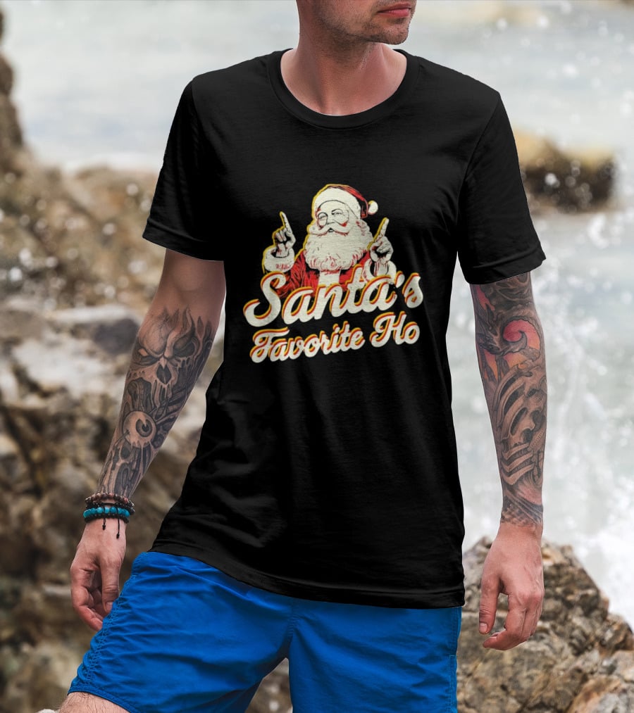Santa’s Favorite Ho Santa Claus Retro T-Shirt