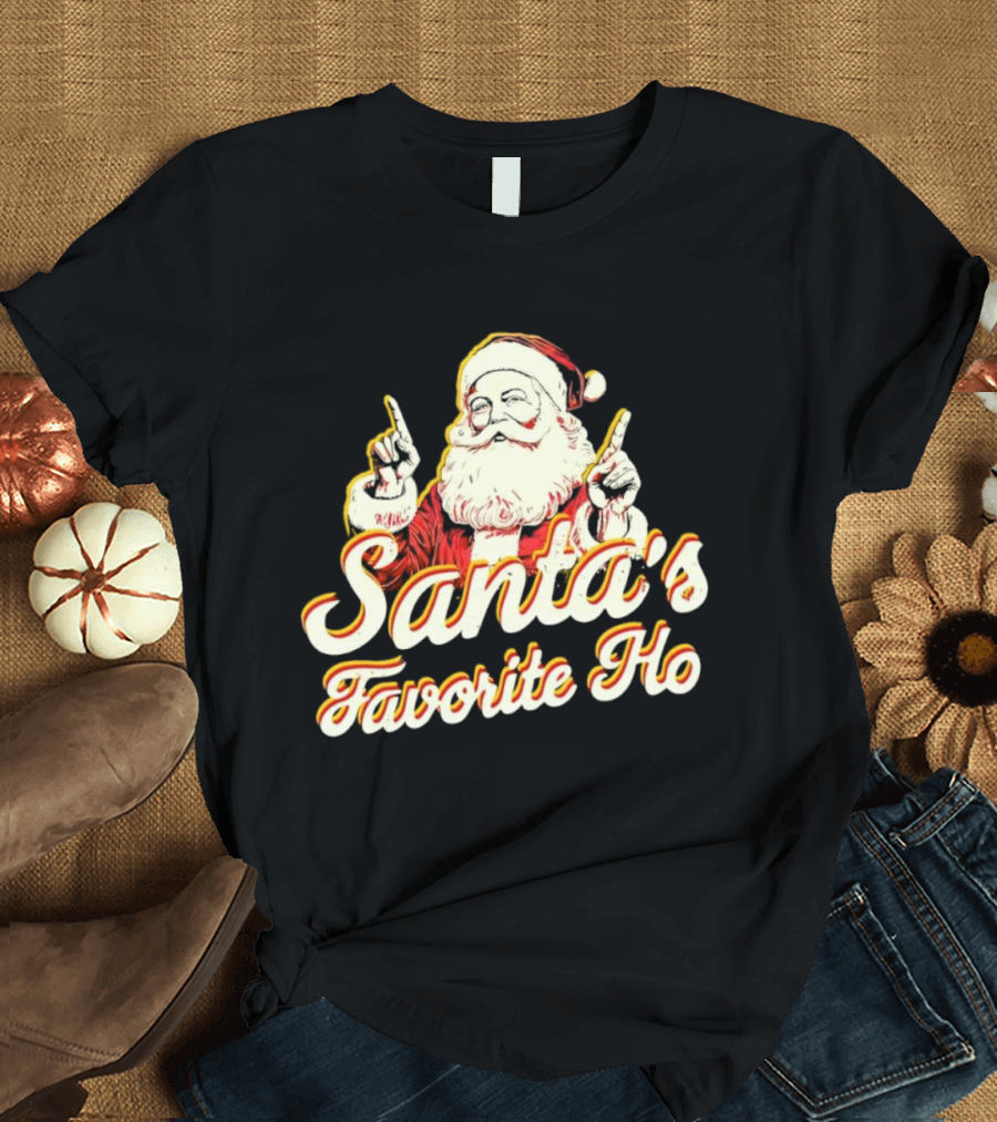 Santa’s Favorite Ho Santa Claus Retro T-Shirt