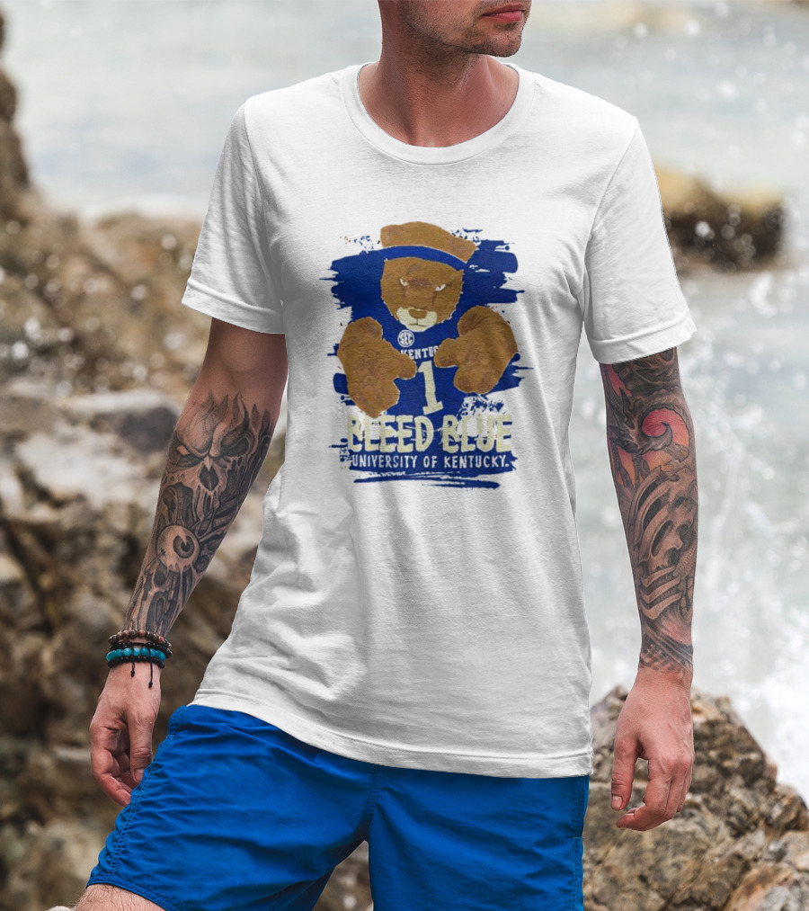 Bleed Blue University Of Kentucky Sideline Mascot T-Shirt