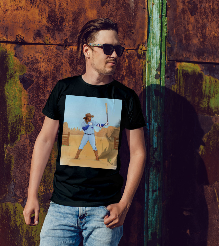 Blue Jays Vladimir Guerrero Jr. Cowboy Desert Baseball Scene T-Shirt