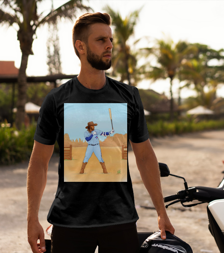 Blue Jays Vladimir Guerrero Jr. Cowboy Desert Baseball Scene T-Shirt