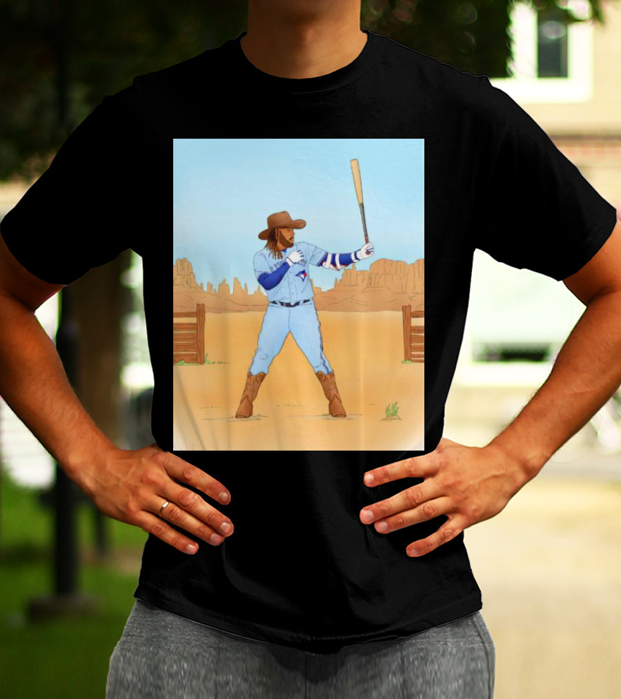 Blue Jays Vladimir Guerrero Jr. Cowboy Desert Baseball Scene T-Shirt