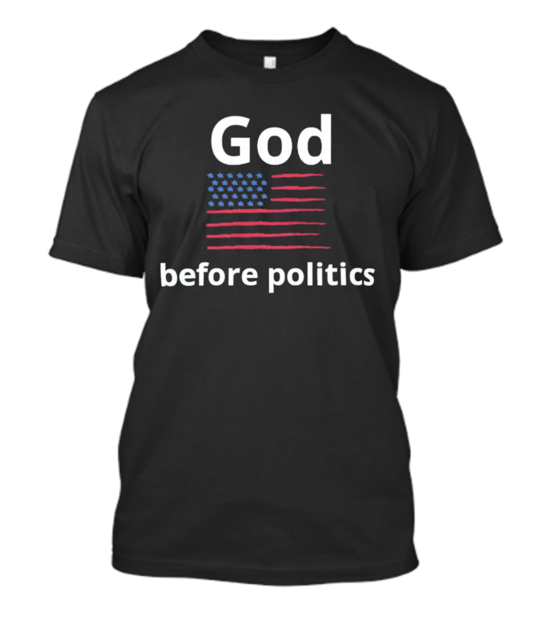 God Before Politics USA Flag T-Shirt