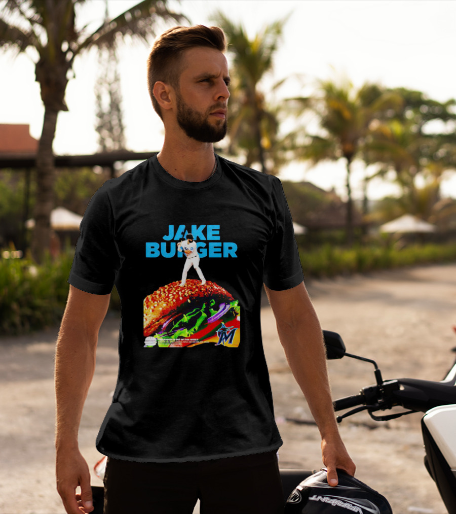 Jake Burger Miami Marlins Out Of This World T-Shirt
