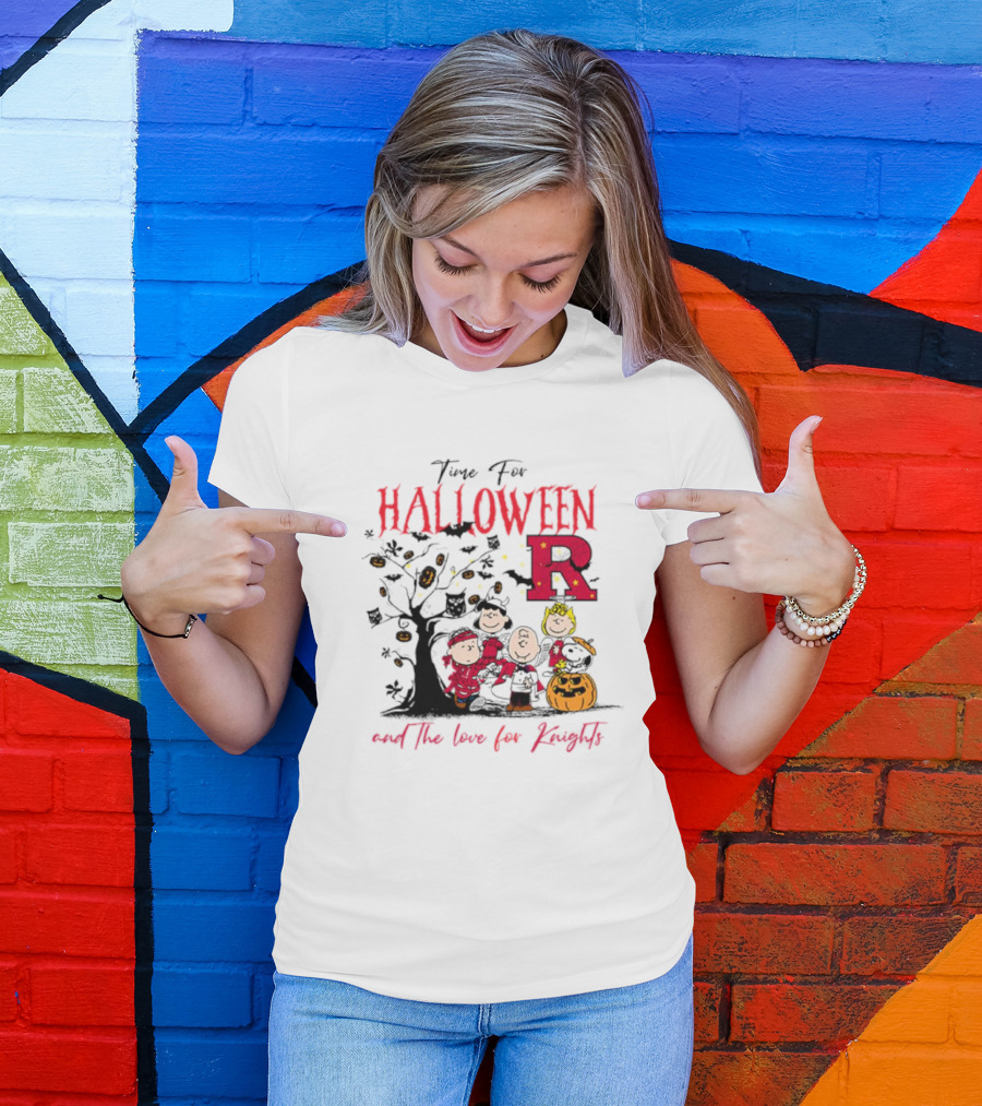 Time For Halloween Peanuts Characters And The Love For Knights T-Shirt
