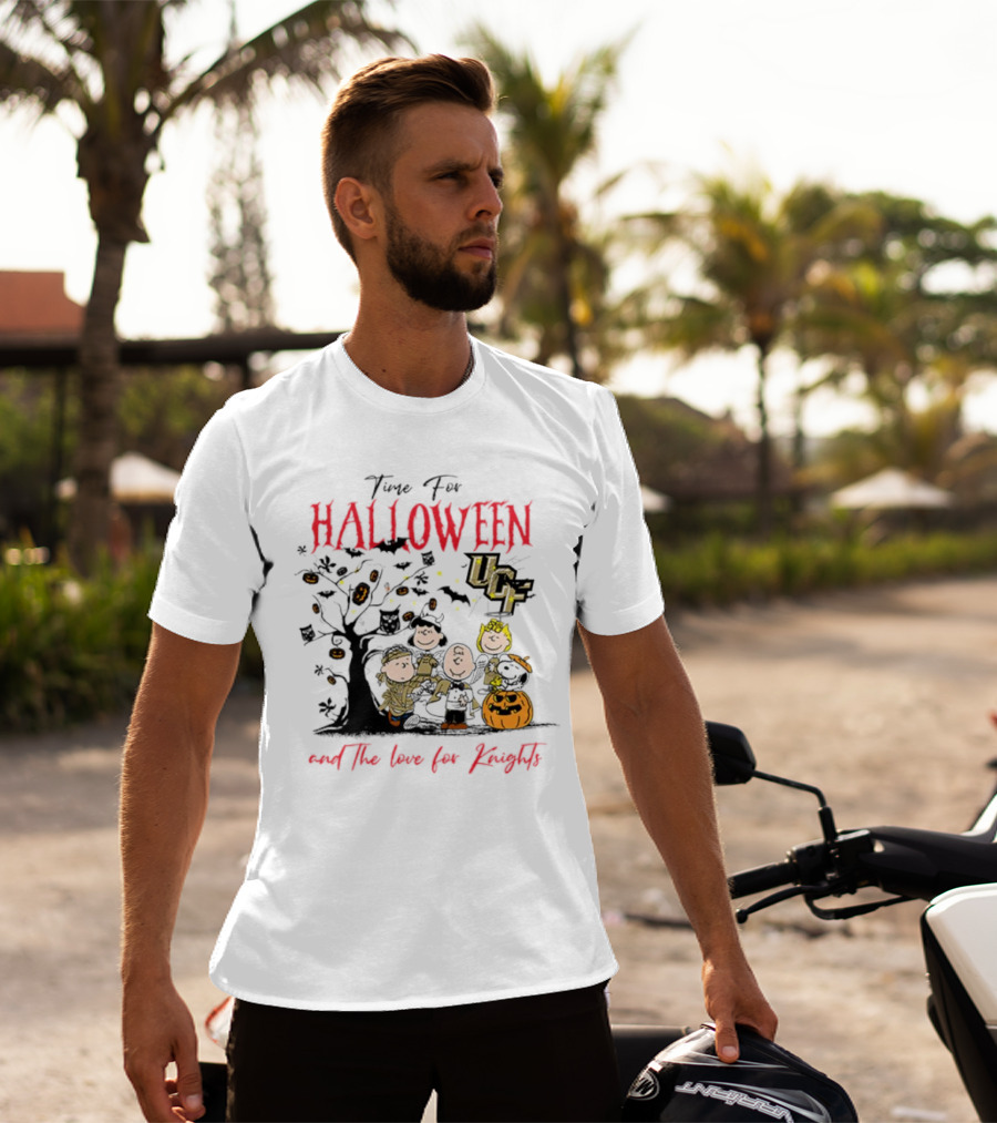 Time For Halloween Peanuts Characters With UCF Knights Spirit T-Shirt