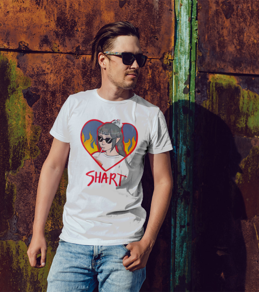 Shart Heart Sunglasses Flame Princess T-Shirt