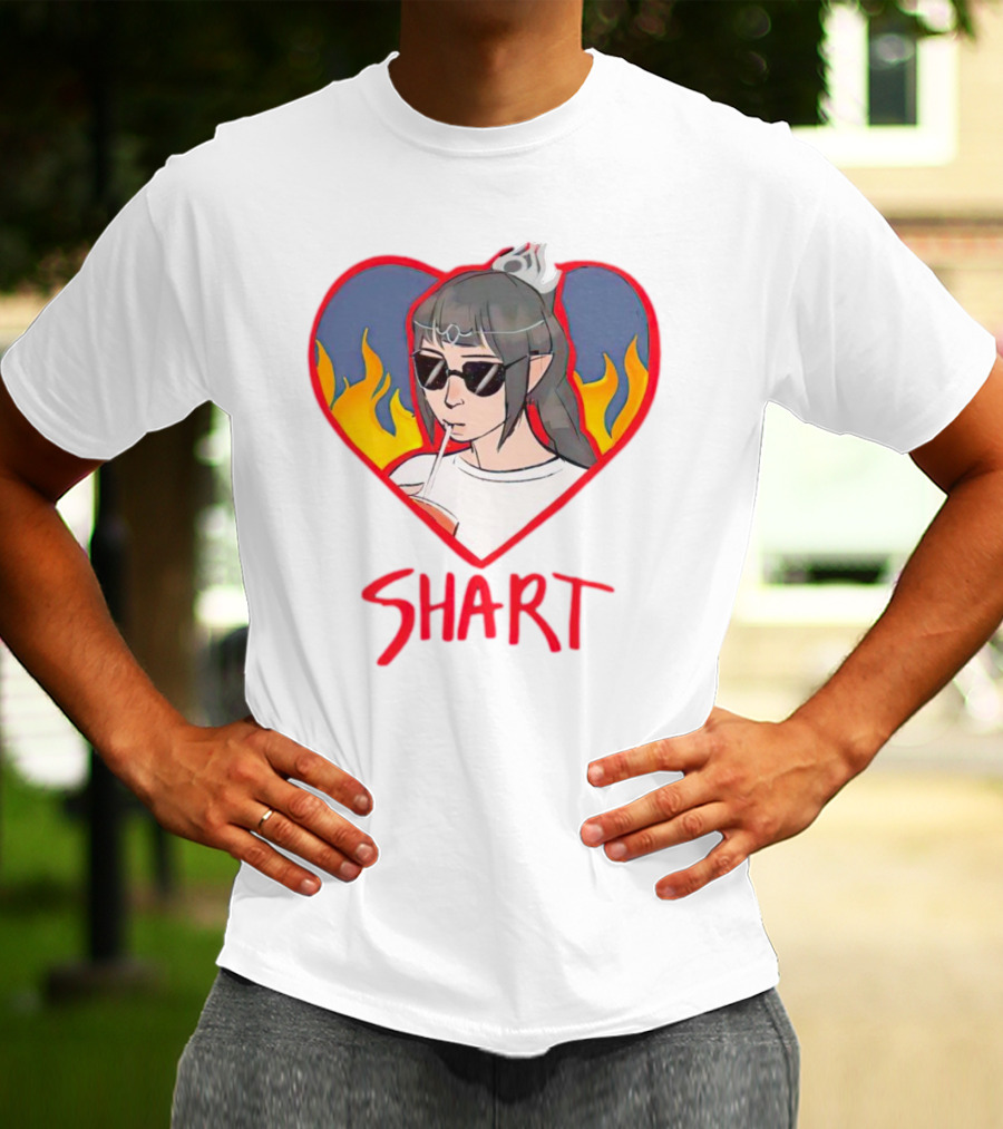 Shart Heart Sunglasses Flame Princess T-Shirt
