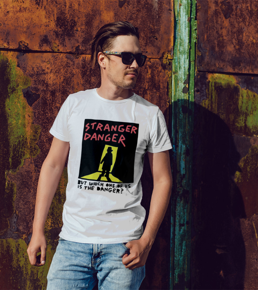 Stranger Danger Mystery Shadow In The Doorway T-Shirt