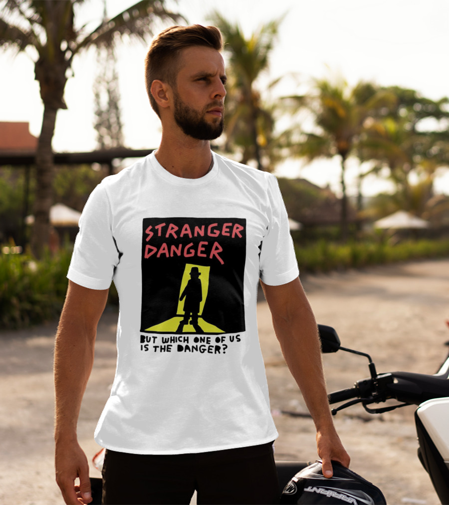 Stranger Danger Mystery Shadow In The Doorway T-Shirt