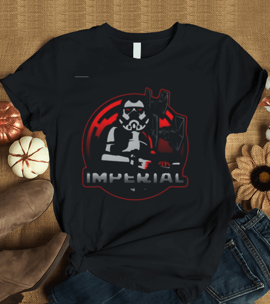 Imperial Gaming Stormtrooper Emblem With Tie Fighter T-Shirt