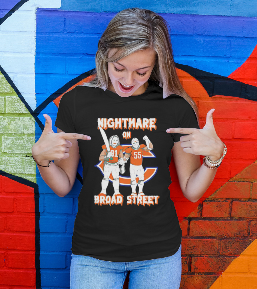 Nightmare On Broad Street Chicago Bears Halloween Jason Voorhees Billy T-Shirt
