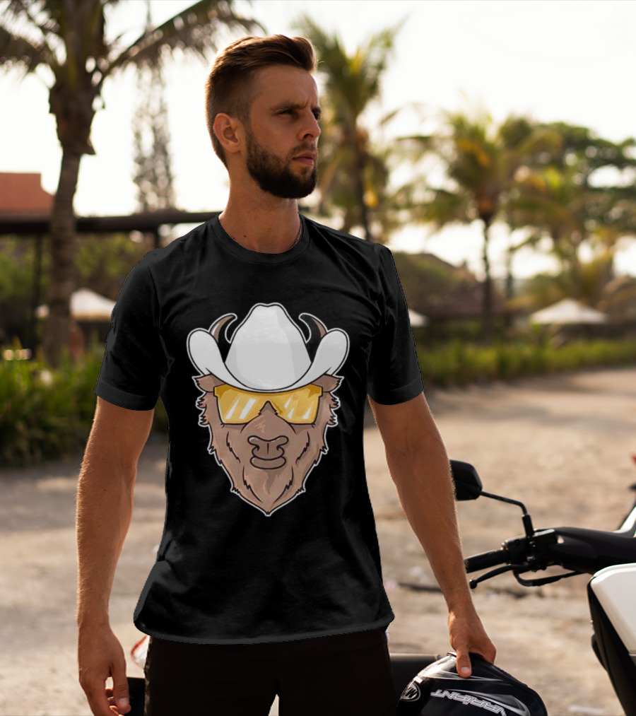 Deion Sanders Colorado Buffaloes Cowboy Hats Sunglasses Buffalo Head T-Shirt