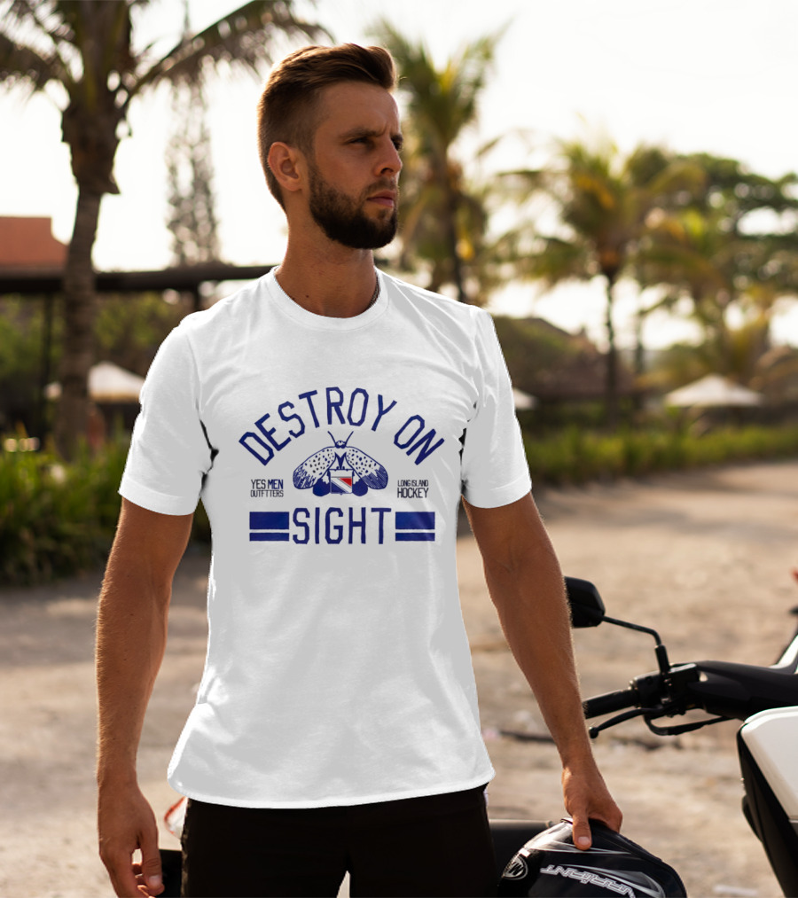 Destroy On Sight Yes Men Outfitters Long Island Hockey T-Shirt