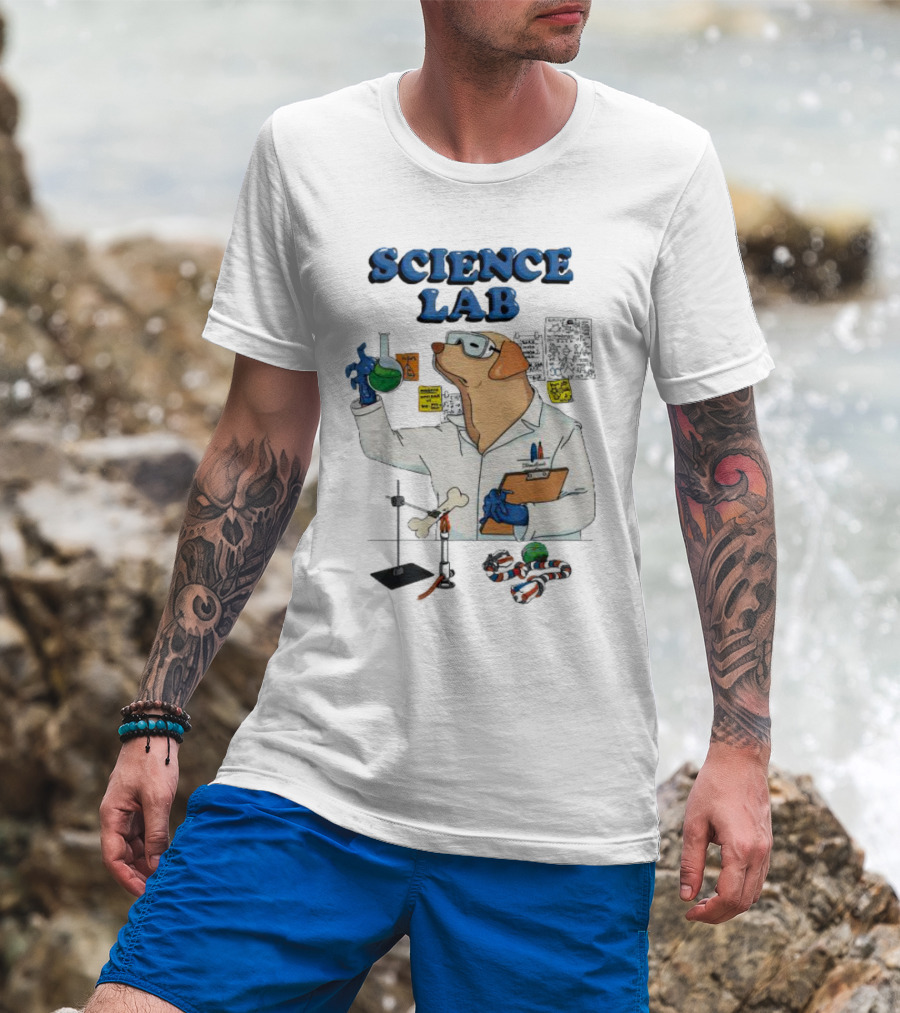 Science Lab Dog Chemistry Experiments T-Shirt