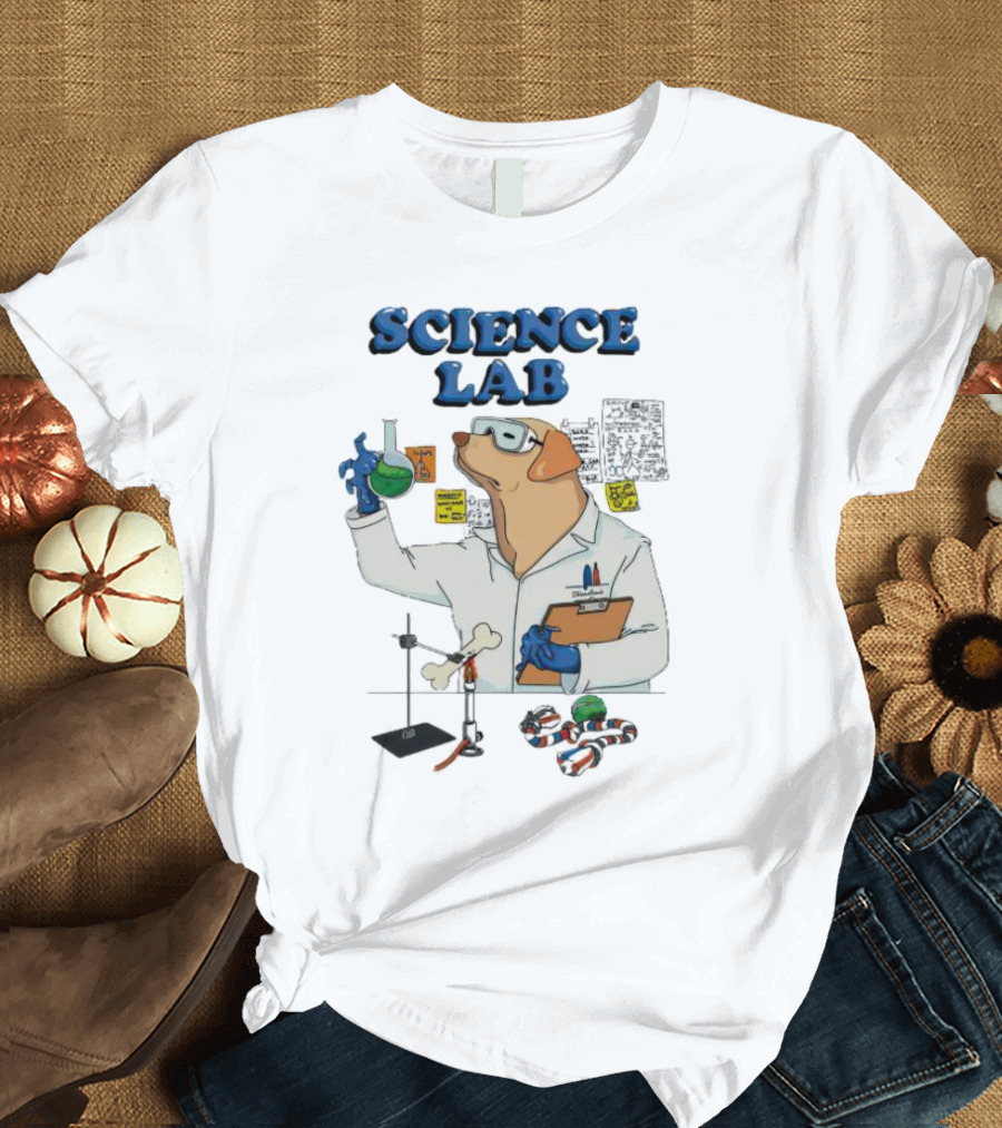Science Lab Dog Chemistry Experiments T-Shirt