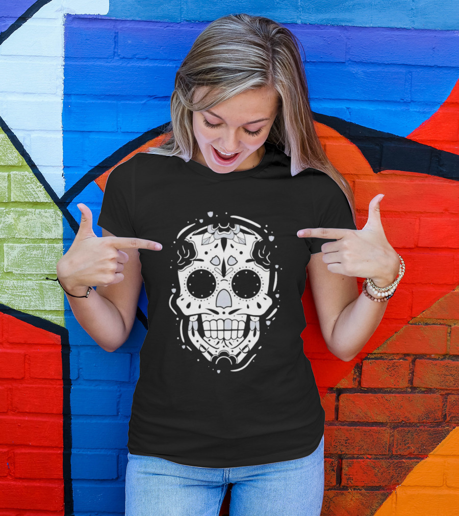 Las Vegas Raiders Sugar Skull NFL Team Spirit T-Shirt