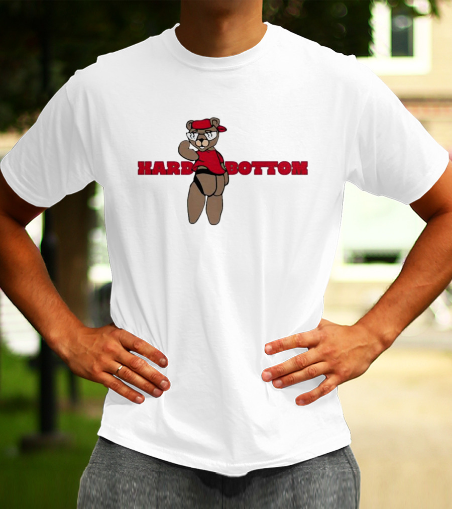 HARD BOTTOM Bear Wearing Red Bandana And Glasses T-Shirt