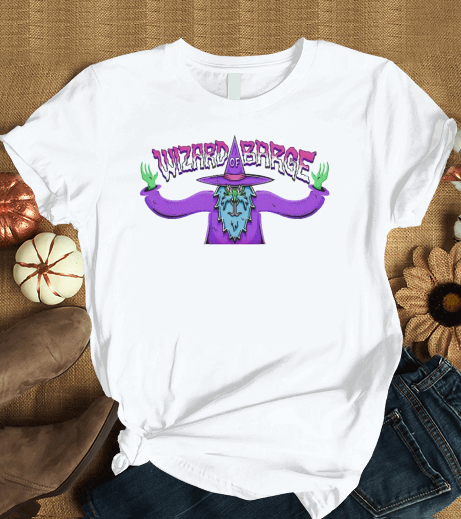 Wizard Of Barge Trippy Neon Wizard T-Shirt