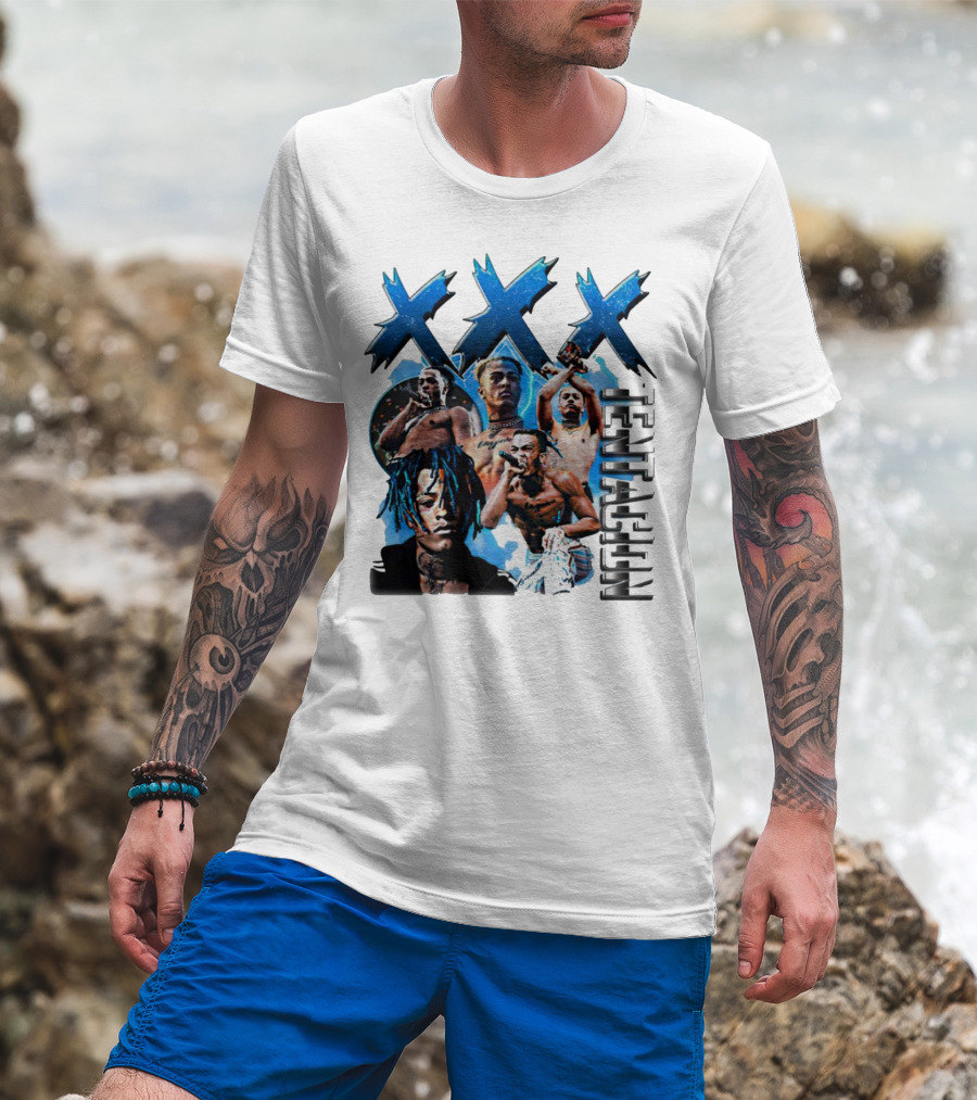 XXX Tentacion Collage Blue Aesthetic T-Shirt
