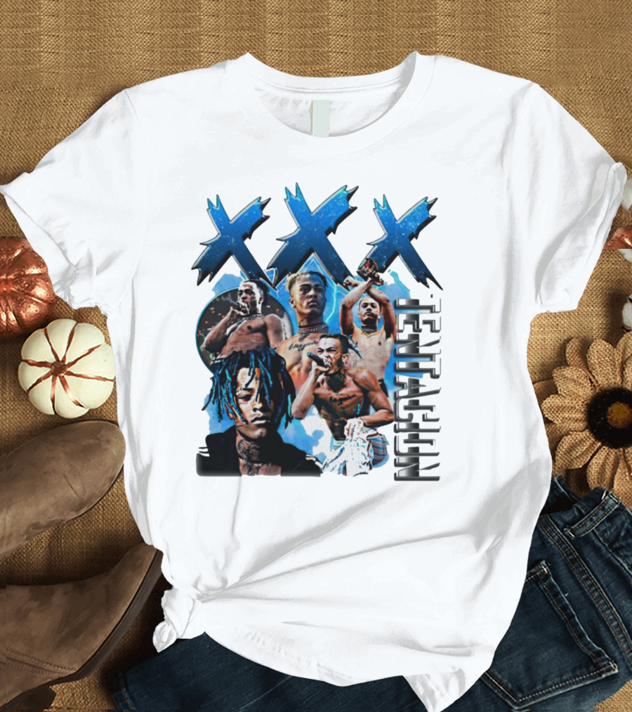 XXX Tentacion Collage Blue Aesthetic T-Shirt