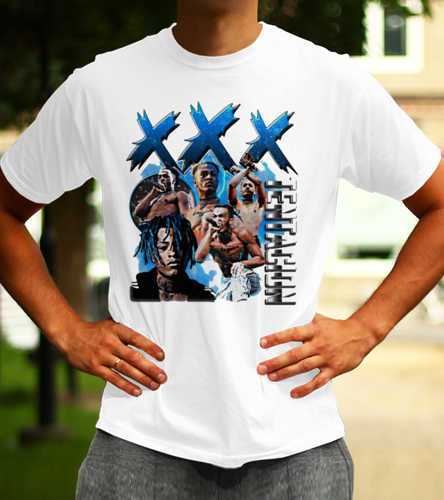 XXX Tentacion Collage Blue Aesthetic T-Shirt
