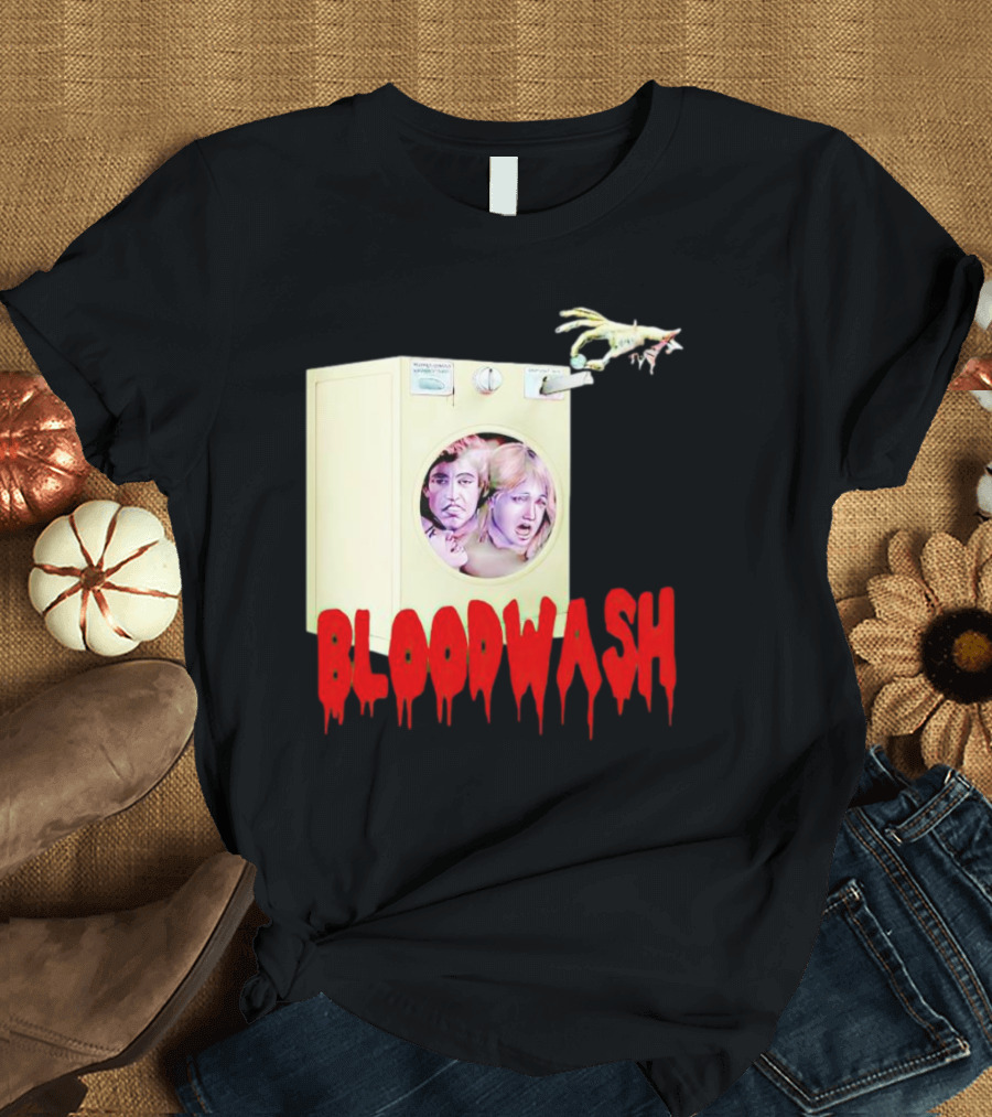 Bloodwash Haunted Laundromat Horror Washer Creature T-Shirt