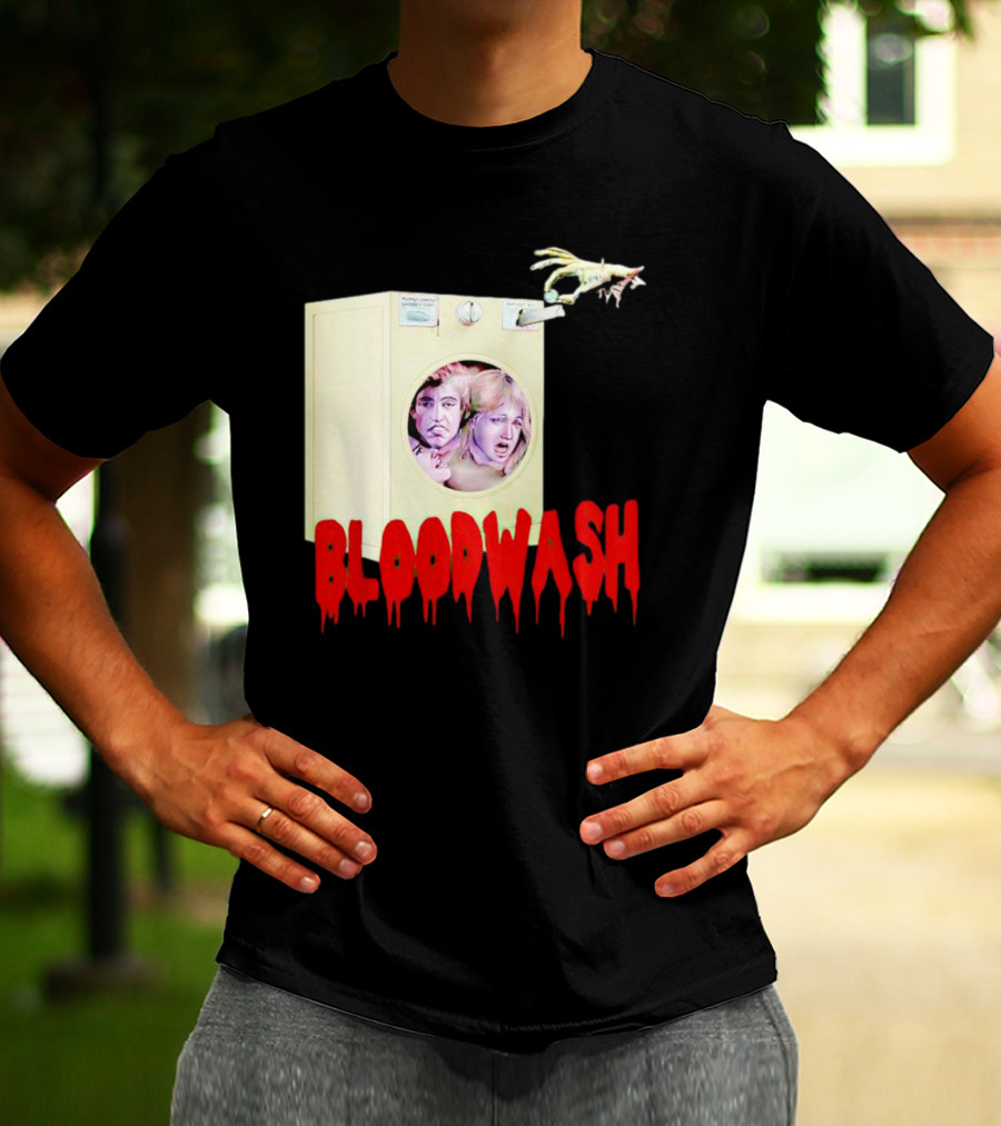 Bloodwash Haunted Laundromat Horror Washer Creature T-Shirt