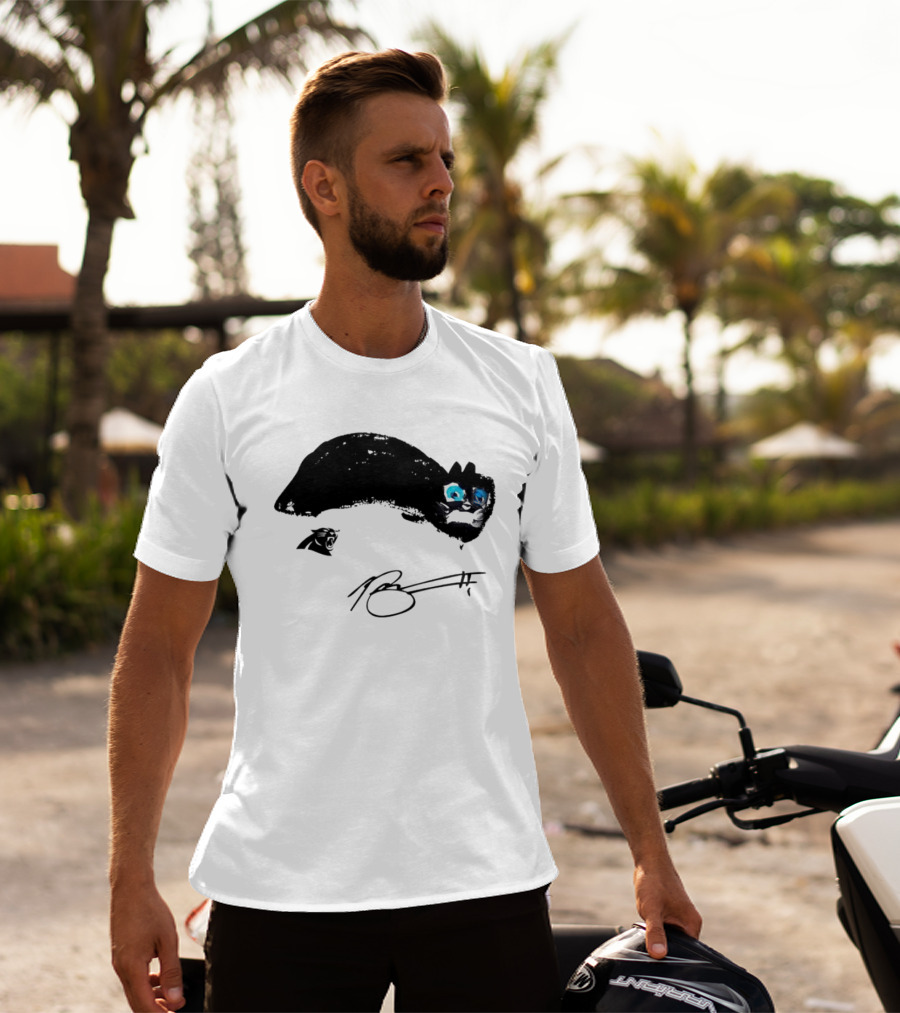 Bryce Young Panthers Signature Sketch T-Shirt