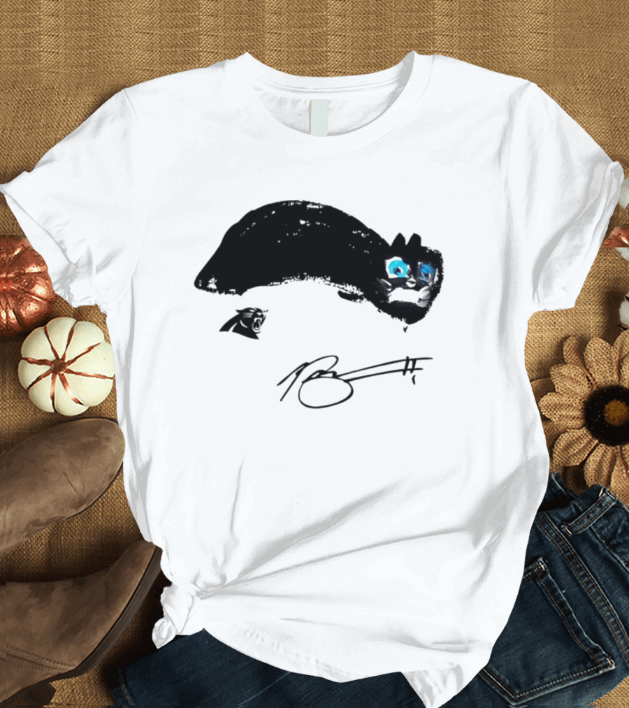 Bryce Young Panthers Signature Sketch T-Shirt