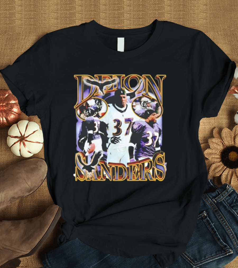 Deion Sanders Ravens Number 37 Football Dreams T-Shirt