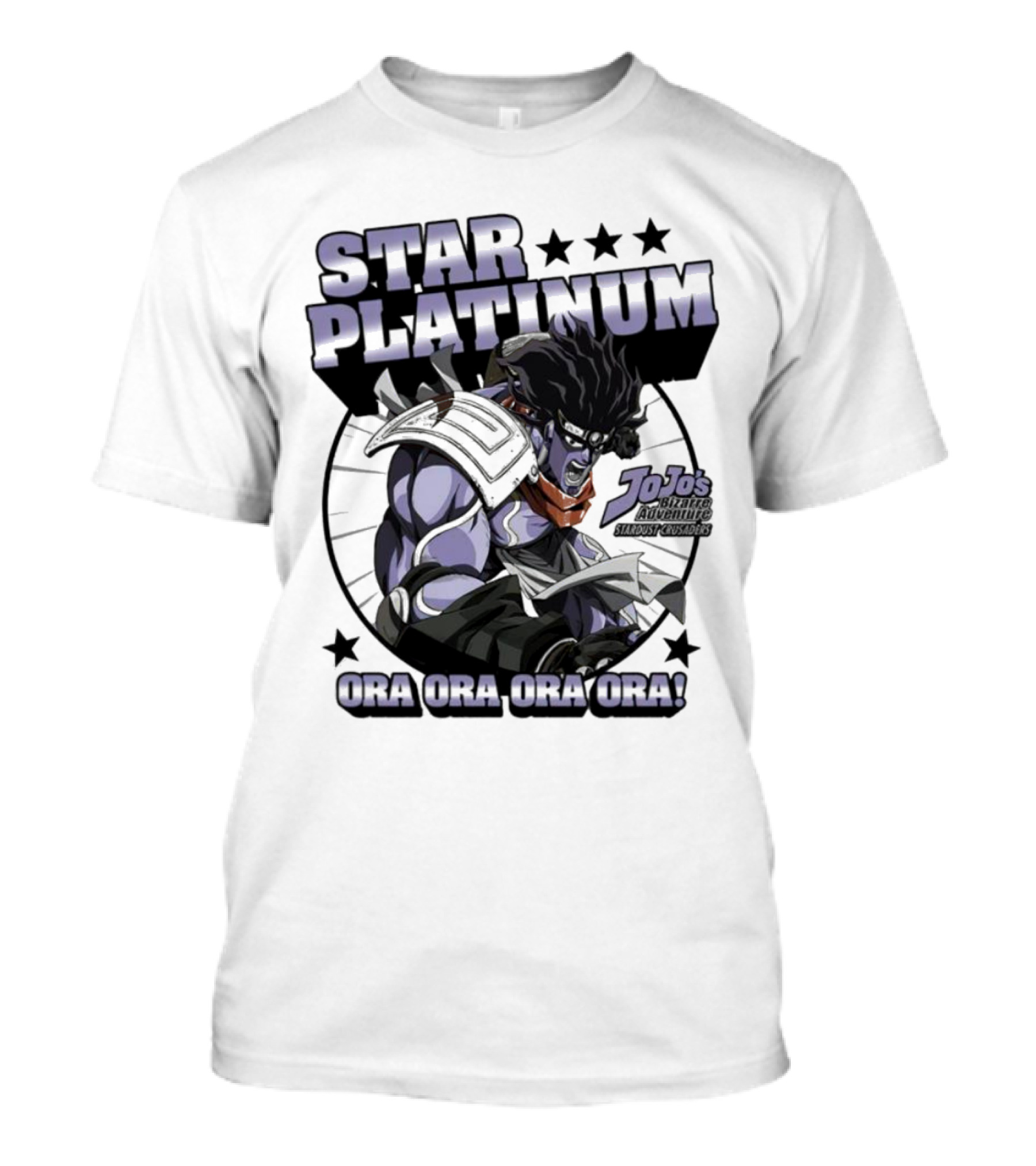 Star Platinum JoJo's Bizarre Adventure Ora Ora Ora Circle T-Shirt