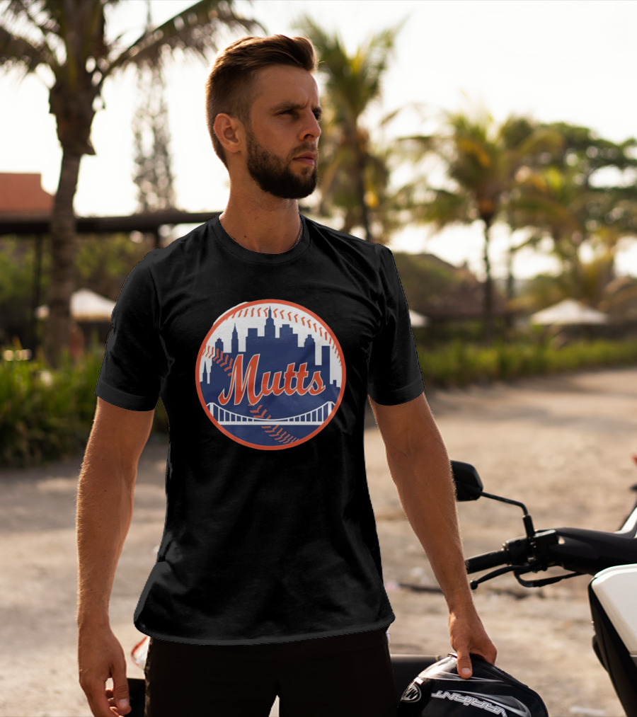 New York City Skyline Baseball Mutts T-Shirt