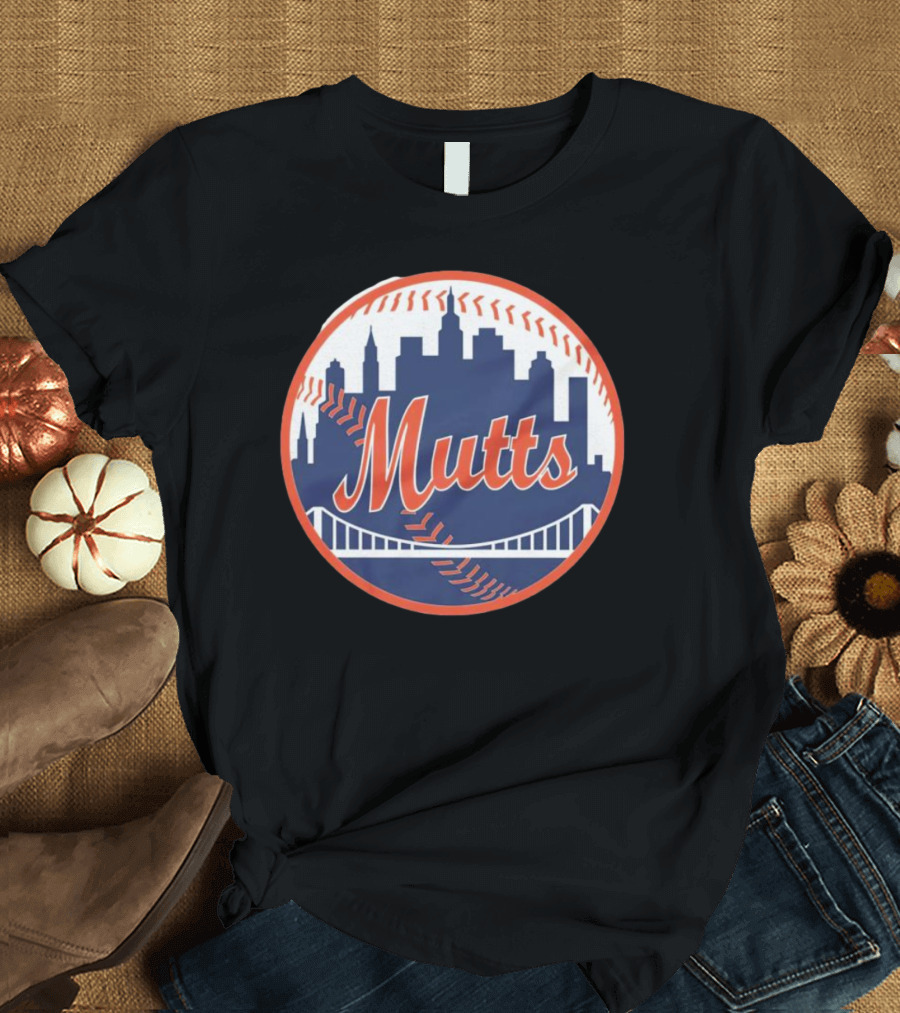 New York City Skyline Baseball Mutts T-Shirt