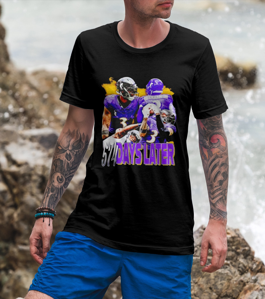 Beckham Jr 574 Days Later Ravens Football Return T-Shirt