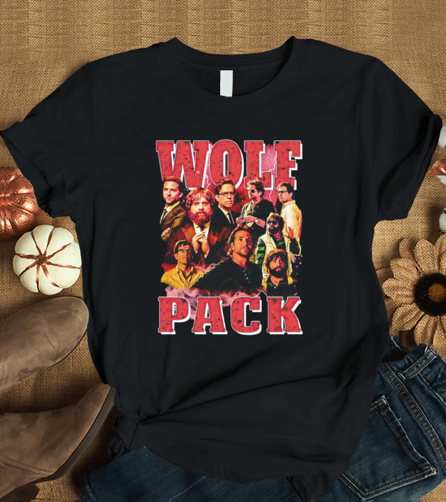 WOLF PACK Picture Collage Hangover Movie Cast Reunion T-Shirt