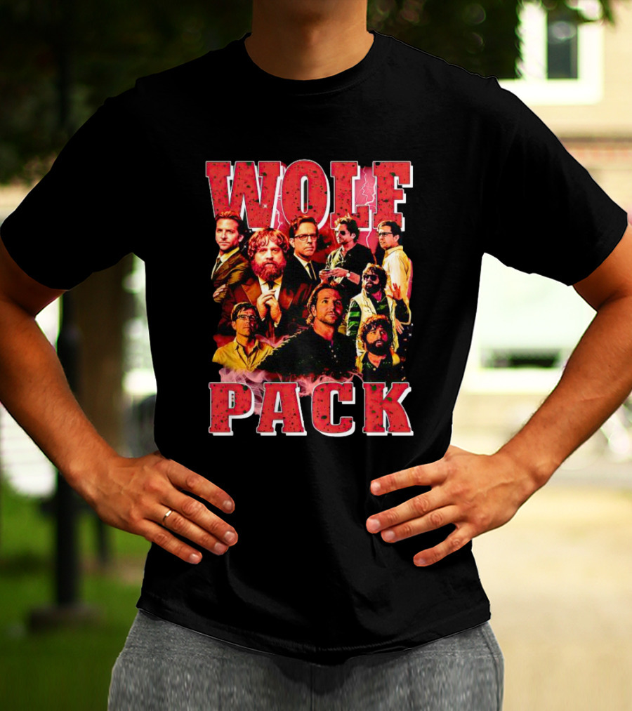WOLF PACK Picture Collage Hangover Movie Cast Reunion T-Shirt